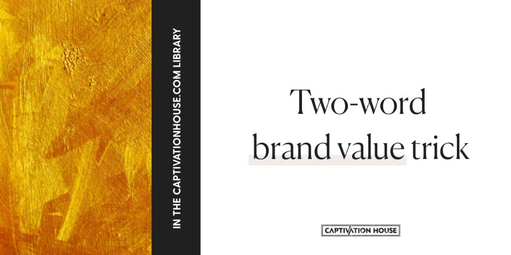 Two-word brand value trick